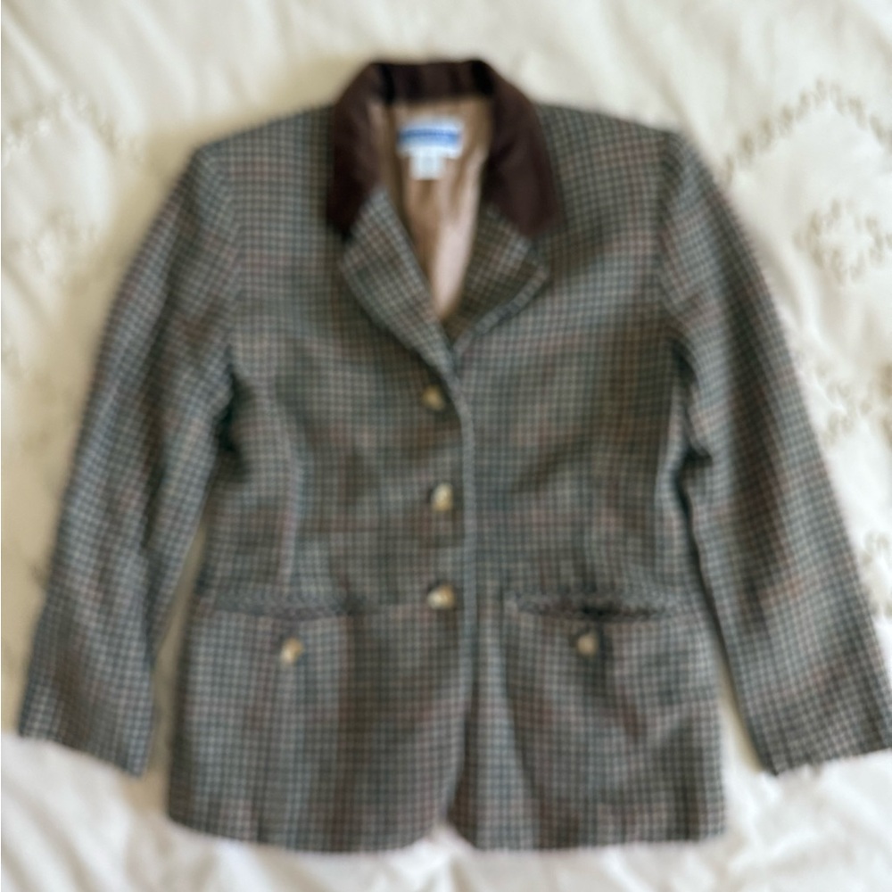 Pendleton Women's Brown Houndstooth Blazer